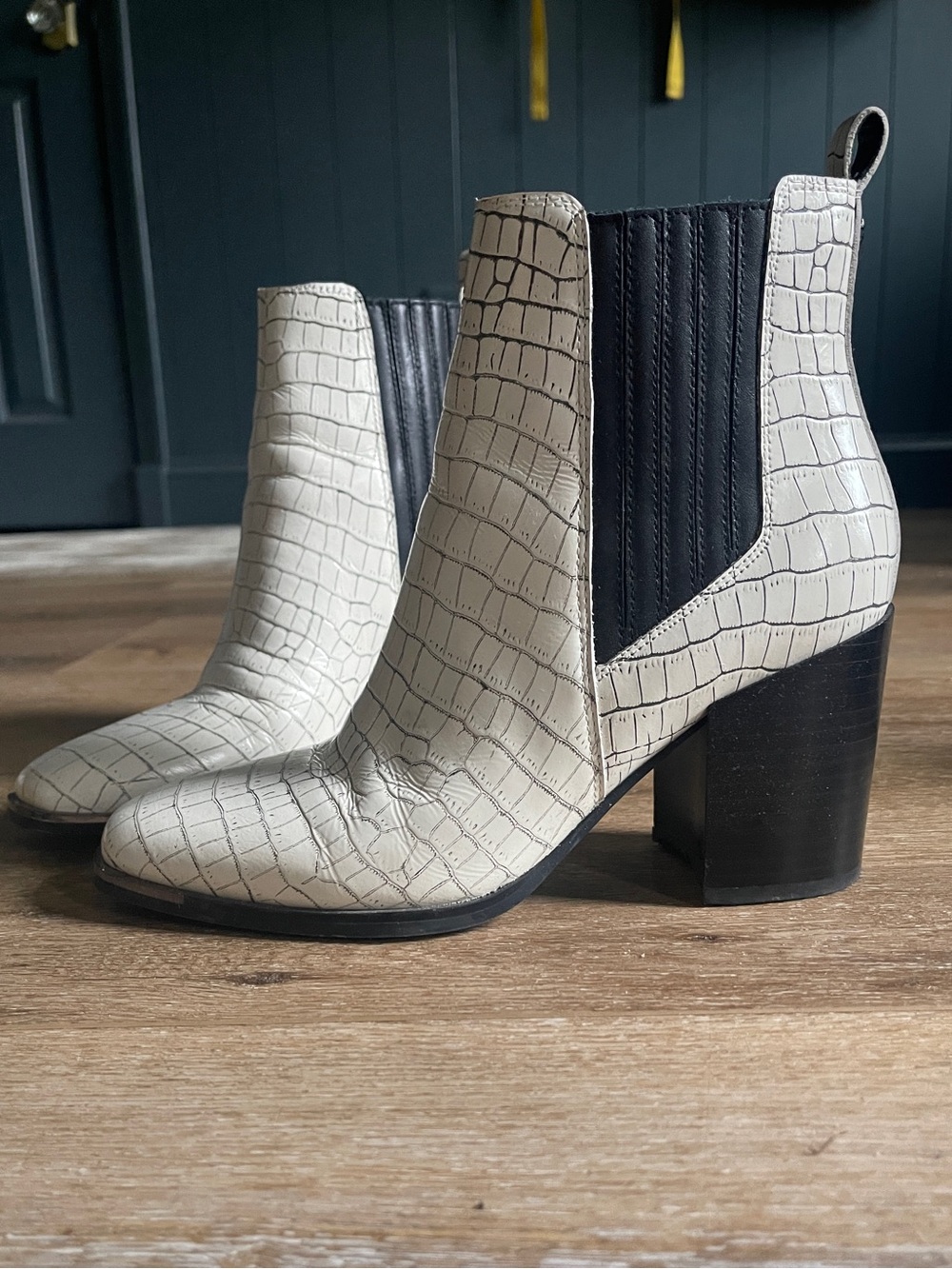 Marc Fisher Croc-Embossed Boots